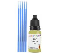 SCOOBYS PAINTS BACK IN THE MIX Touch Up Paint Compatible With Fiat Giallo Primula 507 Scratch Fix Automotive Yellow Car (10Ml)