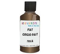SCOOBYS PAINTS BACK IN THE MIX Touch Up Paint Compatible With Fiat Grigio Past 735/A Scratch Fix Automotive Brown Car (30Ml)