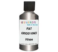 SCOOBYS PAINTS BACK IN THE MIX Touch Up Paint Compatible With Fiat Grigio Vinci Vv606 Scratch Fix Automotive Grey Car (30Ml)