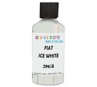 SCOOBYS PAINTS BACK IN THE MIX Touch Up Paint Compatible With Fiat Ice White 296/A Scratch Fix Automotive Car (30Ml)