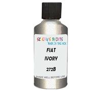 SCOOBYS PAINTS BACK IN THE MIX Touch Up Paint Compatible With Fiat Ivory Silk/Vanitoso 272B Scratch Fix Automotive Beige Car (30Ml)