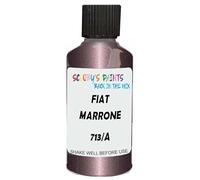 SCOOBYS PAINTS BACK IN THE MIX Touch Up Paint Compatible With Fiat Marrone Diesel Metallic 713/A Scratch Fix Automotive Purple Car (30Ml)