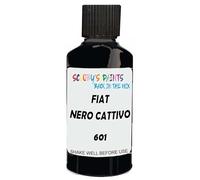 SCOOBYS PAINTS BACK IN THE MIX Touch Up Paint Compatible With Fiat Nero Cattivo 601 Scratch Fix Automotive Black Car (30Ml)