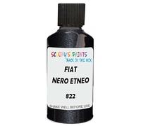 SCOOBYS PAINTS BACK IN THE MIX Touch Up Paint Compatible With Fiat Nero Etneo Metallic 822 Scratch Fix Automotive Black Car (30Ml)