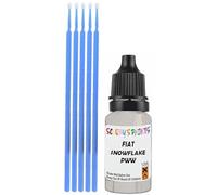 SCOOBYS PAINTS BACK IN THE MIX Touch Up Paint Compatible With Fiat Snowflake White Pearl Pww Scratch Fix Automotive Car (10Ml)
