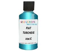 SCOOBYS PAINTS BACK IN THE MIX Touch Up Paint Compatible With Fiat Turchese Perl 326/C Scratch Fix Automotive Blue Car (30Ml)