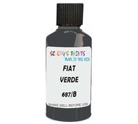 SCOOBYS PAINTS BACK IN THE MIX Touch Up Paint Compatible With Fiat Verde Ottanio Perl 687/B Scratch Fix Automotive Grey Car (30Ml)
