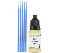 SCOOBYS PAINTS BACK IN THE MIX Touch Up Paint Compatible With Fiat Yellow Primula 221F Scratch Fix Automotive Car (10Ml)