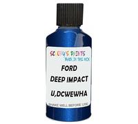 SCOOBYS PAINTS BACK IN THE MIX Touch Up Paint Compatible With Ford Deep Impact Blue Metallic U,Dcwewha Scratch Fix Automotive Car (30Ml)