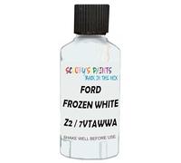 SCOOBYS PAINTS BACK IN THE MIX Touch Up Paint Compatible With Ford Frozen White Solid Z2 / 7Vtawwa Scratch Fix Automotive Car (30Ml)