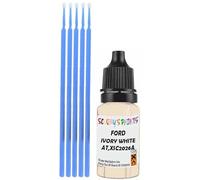 SCOOBYS PAINTS BACK IN THE MIX Touch Up Paint Compatible With Ford Ivory White At,Xsc2026A Scratch Fix Automotive Car (10Ml)