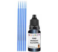 SCOOBYS PAINTS BACK IN THE MIX Touch Up Paint Compatible With Ford Midnight Blue 36,3Ssaxxa Scratch Fix Automotive Black Car (10Ml)