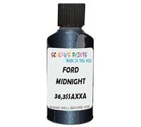SCOOBYS PAINTS BACK IN THE MIX Touch Up Paint Compatible With Ford Midnight Blue 36,3Ssaxxa Scratch Fix Automotive Black Car (30Ml)