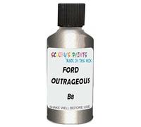 SCOOBYS PAINTS BACK IN THE MIX Touch Up Paint Compatible With Ford Outrageous Green Metallic B8 Scratch Fix Automotive Silver Car (30Ml)