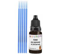 SCOOBYS PAINTS BACK IN THE MIX Touch Up Paint Compatible With Ford Rio Brown 1V,Xsc1676A Scratch Fix Automotive Car (10Ml)