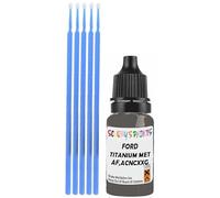 SCOOBYS PAINTS BACK IN THE MIX Touch Up Paint Compatible With Ford Titanium Met Semi-Gloss Af,Acncxxg Scratch Fix Automotive Beige Car (10Ml)