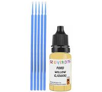 SCOOBYS PAINTS BACK IN THE MIX Touch Up Paint Compatible With Ford Willow Semi-Loss G,Sdaxxj Scratch Fix Automotive Yellow Car (10Ml)