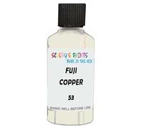 SCOOBYS PAINTS BACK IN THE MIX Touch Up Paint Compatible With Fuji Copper Brown Metallic 53 Scratch Fix Automotive White Car (30Ml)