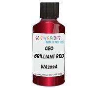 SCOOBYS PAINTS BACK IN THE MIX Touch Up Paint Compatible With Geo Brilliant Red Metallic Wa209A Scratch Fix Automotive Car (30Ml)