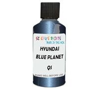SCOOBYS PAINTS BACK IN THE MIX Touch Up Paint Compatible With Hyundai Blue Planet Metallic Qs Scratch Fix Automotive Car (30Ml)