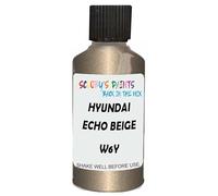 SCOOBYS PAINTS BACK IN THE MIX Touch Up Paint Compatible With Hyundai Echo Beige Metallic W6Y Scratch Fix Automotive Car (30Ml)