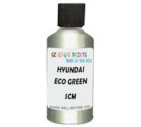 SCOOBYS PAINTS BACK IN THE MIX Touch Up Paint Compatible With Hyundai Eco Green Metallic Scm Scratch Fix Automotive Car (30Ml)