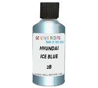 SCOOBYS PAINTS BACK IN THE MIX Touch Up Paint Compatible With Hyundai Ice Blue Metallic 2B Scratch Fix Automotive Car (30Ml)