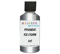 SCOOBYS PAINTS BACK IN THE MIX Touch Up Paint Compatible With Hyundai Ice Storm S9T Scratch Fix Automotive Silver Car (30Ml)