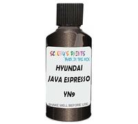 SCOOBYS PAINTS BACK IN THE MIX Touch Up Paint Compatible With Hyundai Java Espresso Pearl Metallic Yn9 Scratch Fix Automotive Brown Car (30Ml)