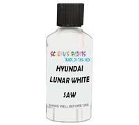 SCOOBYS PAINTS BACK IN THE MIX Touch Up Paint Compatible With Hyundai Lunar White Saw Scratch Fix Automotive Car (30Ml)