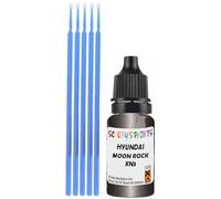 SCOOBYS PAINTS BACK IN THE MIX Touch Up Paint Compatible With Hyundai Moon Rock Pearl Metallic Xn3 Scratch Fix Automotive Silver Car (10Ml)