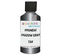 SCOOBYS PAINTS BACK IN THE MIX Touch Up Paint Compatible With Hyundai Shadow Gray Metallic Tak Scratch Fix Automotive Grey Car (30Ml)