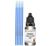 SCOOBYS PAINTS BACK IN THE MIX Touch Up Paint Compatible With Hyundai Sirius Silver Metallic Aa3 Scratch Fix Automotive Car (10Ml)