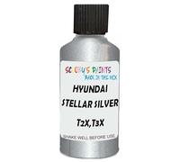 SCOOBYS PAINTS BACK IN THE MIX Touch Up Paint Compatible With Hyundai Stellar Silver Metallic T2X,T3X Scratch Fix Automotive Car (30Ml)