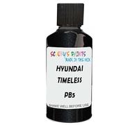 SCOOBYS PAINTS BACK IN THE MIX Touch Up Paint Compatible With Hyundai Timeless Black Metallic Pb5 Scratch Fix Automotive Car (30Ml)