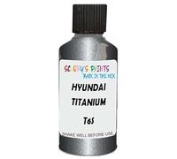 SCOOBYS PAINTS BACK IN THE MIX Touch Up Paint Compatible With Hyundai Titanium Silver Metallic T6S Scratch Fix Automotive Car (30Ml)