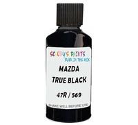 SCOOBYS PAINTS BACK IN THE MIX Touch Up Paint Compatible With Mazda True Black Mica 47R / 569 Scratch Fix Automotive Car (30Ml)
