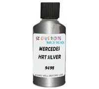 SCOOBYS PAINTS BACK IN THE MIX Touch Up Paint Compatible With Mercedes Hrt Silver Metallic 9498 Scratch Fix Automotive Car (30Ml)