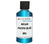 SCOOBYS PAINTS BACK IN THE MIX Touch Up Paint Compatible With Nissan Pacific Blue Metallic Br2 Scratch Fix Automotive Car (30Ml)