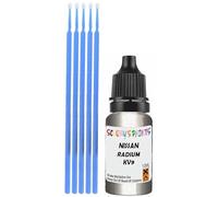 SCOOBYS PAINTS BACK IN THE MIX Touch Up Paint Compatible With Nissan Radium Metallic Kv9 Scratch Fix Automotive Silver Car (10Ml)
