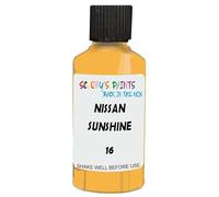 SCOOBYS PAINTS BACK IN THE MIX Touch Up Paint Compatible With Nissan Sunshine Yellow 16 Scratch Fix Automotive Car (30Ml)