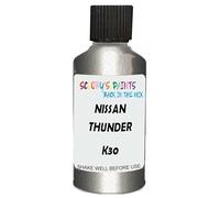 SCOOBYS PAINTS BACK IN THE MIX Touch Up Paint Compatible With Nissan Thunder Quartz Metallic K30 Scratch Fix Automotive Grey Car (30Ml)