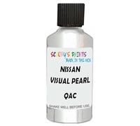 SCOOBYS PAINTS BACK IN THE MIX Touch Up Paint Compatible With Nissan Visual Pearl Qac Scratch Fix Automotive White Car (30Ml)
