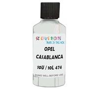 SCOOBYS PAINTS BACK IN THE MIX Touch Up Paint Compatible With Opel Casablanca White 10U / 10L 474 Scratch Fix Automotive Car (30Ml)