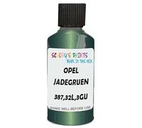 SCOOBYS PAINTS BACK IN THE MIX Touch Up Paint Compatible With Opel Jadegruen Mica Metallic 387,32L,3Gu Scratch Fix Automotive Green Car (30Ml)