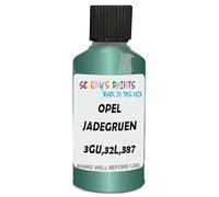 SCOOBYS PAINTS BACK IN THE MIX Touch Up Paint Compatible With Opel Jadegruen Mica Metallic 3Gu,32L,387 Scratch Fix Automotive Blue Car (30Ml)