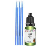 SCOOBYS PAINTS BACK IN THE MIX Touch Up Paint Compatible With Opel Verde Metallic 389 Scratch Fix Automotive Green Car (10Ml)