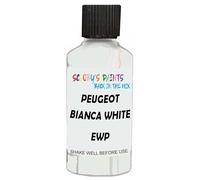 SCOOBYS PAINTS BACK IN THE MIX Touch Up Paint Compatible With Peugeot Bianca White Ewp Scratch Fix Automotive Car (30Ml)