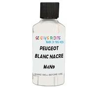 SCOOBYS PAINTS BACK IN THE MIX Touch Up Paint Compatible With Peugeot Blanc Nacre M4N9 Scratch Fix Automotive White Car (30Ml)