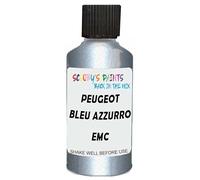 SCOOBYS PAINTS BACK IN THE MIX Touch Up Paint Compatible With Peugeot Bleu Azzurro Metallic Emc Scratch Fix Automotive Blue Car (30Ml)